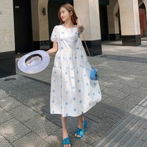 다다랜드 임산부 데이지 자수 원피스