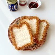 쎄비 속살색 아이보리 332 2p + 테두리색 카라멜 328 식빵 싹싹 한겹 수세미 뜨기 DIY 20-29, 1세트, 혼합색상