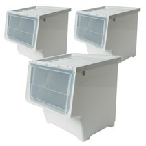 마켓플랜 펠리칸 리빙박스 특대형, 그레이, 3개