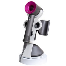 제이엔 무타공 기스방지 헤어 드라이기 보관 선정리 거치대, 화이트 스모크, 1개