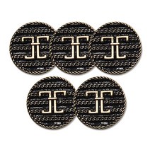 코트 가디건 단추 이케인 18mm, 흑골드, 5개