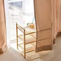 바자르 린넨 베이직 긴창형 안방 거실커튼 2p + 커튼끈2p