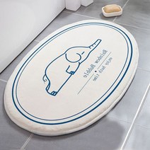 알럽홈 미끄럼방지 애니멀 두꺼운 쿠션 발매트, 코끼리