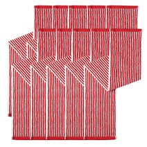 소프트터치 뱀부얀 스트라이프 선염 스포츠타올, 레드, 10개