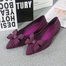 부드러운 캐주얼 방수 젤리 플랫 슈즈