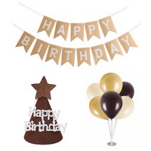 펫츠몬 강아지 고양이 생일파티 풍선 크래프트 가랜드 세트, 혼합색상, 1세트