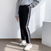 헤이진 여성용 두줄 트레이닝 밴딩 팬츠