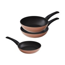 락앤락 IH 프라이팬 세트 3개, 로즈골드, 프라이팬 20cm, 프라이팬 24cm, 웍 24cm