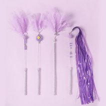 카르노코리아 고양이 컬러 카샤카샤 낚시대 4종 세트, 퍼플, 1세트