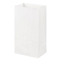 더담다 무지 화이트 내유 종이봉투 대, 1개입, 400개