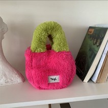 부드러운 퍼 미니 파우치