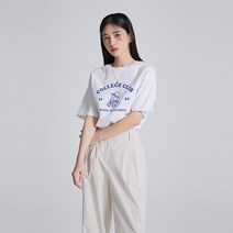 스파오 여성용 브레드걸 그래픽 반팔티