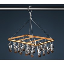 씨밀레 스테인리스 클립 대용량 사각 행거, 골드