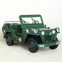 TCR 인테리어 소품 밀리터리 감성 군용 지프 모형, 혼합색상