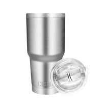 KEEP 대용량 스텐 보온 보냉 텀블러 + 오픈형 빨대 뚜껑, 실버, 900ml