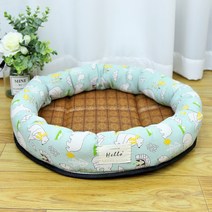 따니네 반려동물 원형 여름 돗자리 쿨방석 CYW015, 북극곰 민트