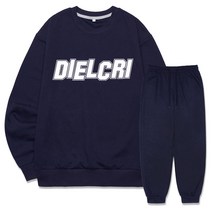 남성용 지그재그 빅로고 맨투맨 조거트레이닝 세트