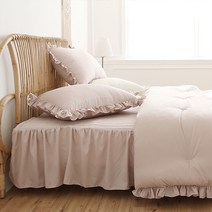 린튼 마카롱 프릴차렵이불 + 스커트침대커버 + 베개커버 풀세트
