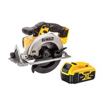 디월트 20V MAX 목재 절단 충전 원형톱 165mm DCS391N + 5.0Ah 배터리 DCB184 세트, 1세트