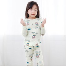키즈라인 아동용 자전거베어 9부 자카드 실내복 상하세트