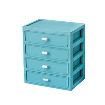 파스텔 책상위 미니서랍장 머리핀 소품정리함, 15 파랑 4단, 1개
