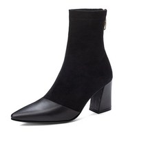 몬드스팟 여성 무드 스웨이드 배색 슬림 미들힐 7.5cm YT_RB832_MA