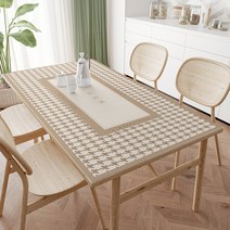 마켓에이 격자패턴 방수 테이블매트, TYPE3, 80 x 80 cm