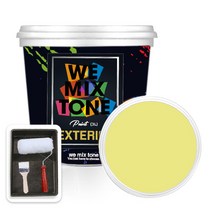 WEMIXTONE 외부용 EXTERIOR 페인트 3L + 붓 + 로울러 + 트레이 세트, WMT0475P01(페인트)