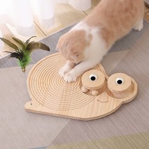 요기쏘 고양이 원목 달팽이 디스크볼 스크래쳐, 1개