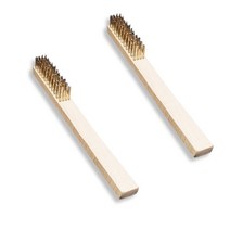 월드크린 나무자루 철 브러쉬 솔 대형, 혼합색상, 2개