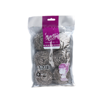 가정용 주방 세척 청소 스틸 와이어 수세미 볼 그레이 5 x 5 cm, 1개, 6개입