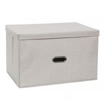 마켓에이 접이식 보관 수납박스 S, 라이트그레이, 1개