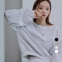 어썸어라운드 여성용 오프숄더 루즈핏 맨투맨