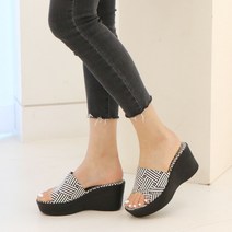 여성용 통굽 엘미즈 슬리퍼 7cm