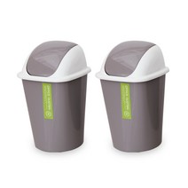 M 정사각 휴지통 소, 2개, 라이트브라운