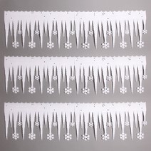 눈꽃 고드름 장식 6p, 화이트