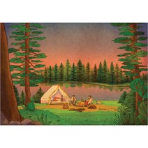 퍼즐코리아 퍼엉 캠핑 직소퍼즐 9103, 혼합색상, 1000피스