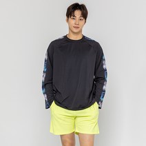 나야스타일 남성용 비체그다 오버핏 긴팔티 래쉬가드, 혼합색상
