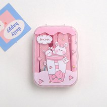 굿에스더 캐릭터 휴대용 손톱깎이 2종 + 케이스, 핑크토끼, 1세트