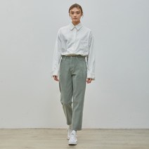 률앤와이 여성용 하이웨이스트 코듀로이 크롭 팬츠
