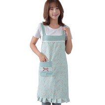 큐트리본 방수 앞치마, 민트, 1개