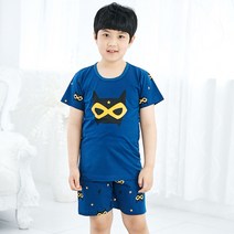 키즈라인 아동용 Y히어로 5부 여름용 반팔 실내복 상하세트