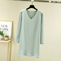 MA 브이넥 심플 모던 원피스