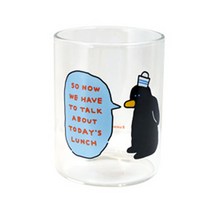 로마네 도낫도낫 심플 유리컵 300ml, 펭귄, 1개