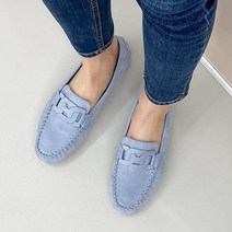코나블루 여성용 체인디자인 장식 스웨이드 로퍼 1cm DT3150