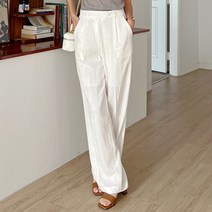 엔비룩 여성용 테딩 린넨 버튼 슬랙스