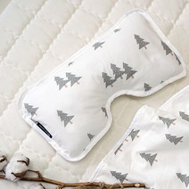 안트미미 신생아 평베개 메밀 + 겉커버 + 추가커버, 포레스트 면