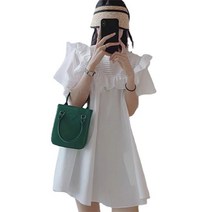 민성컴퍼니 임산부 프릴 미니 면 원피스