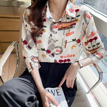 레몬소울 로로코 패턴 카라 블라우스