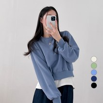 밀키버터 여성용 베이직 무지 맨투맨